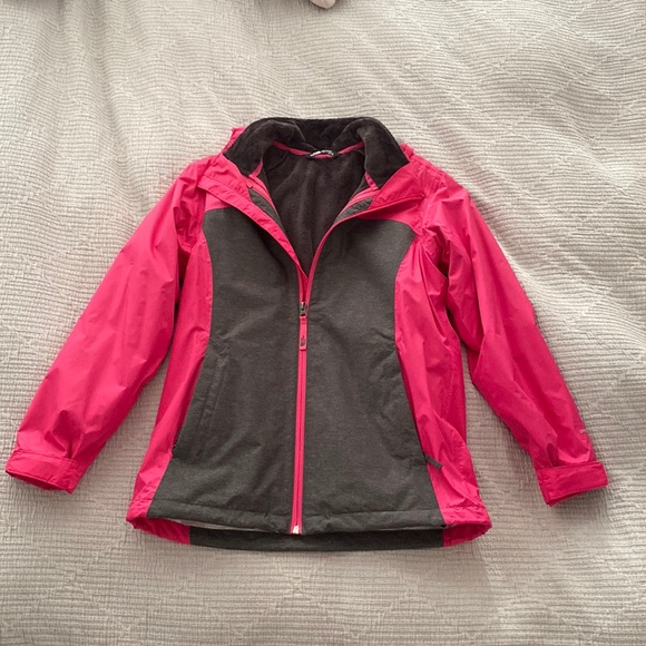 The North Face girls pink double layer coat NWOT - Picture 1 of 14